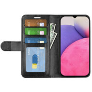Samsung Galaxy A53 Hoesje, MobyDefend Wallet Book Case (Sluiting Achterkant), Zwart