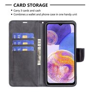 Samsung Galaxy A73 Hoesje - MobyDefend Wallet Book Case Met Koord - Zwart