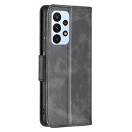 Samsung Galaxy A73 Hoesje - MobyDefend Wallet Book Case Met Koord - Zwart