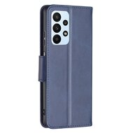 Samsung Galaxy A73 Hoesje - MobyDefend Wallet Book Case Met Koord - Blauw