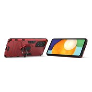 Samsung Galaxy A73 Hoesje - MobyDefend Dubbelgelaagde Pantsercase Met Standaard - Rood