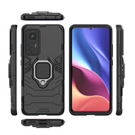 Xiaomi 12 / 12X Hoesje - MobyDefend Dubbelgelaagde Pantsercase Met Standaard - Zwart