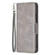 Xiaomi 12 / 12X Hoesje - MobyDefend Wallet Book Case Met Koord - Grijs
