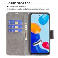 Xiaomi 12 / 12X Hoesje - MobyDefend Wallet Book Case Met Koord - Grijs