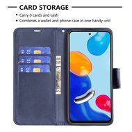 Xiaomi 12 / 12X Hoesje, MobyDefend Wallet Book Case Met Koord, Blauw