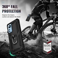 Xiaomi 12 / 12X Hoesje - MobyDefend Pantsercase Met Draaibare Ring - Rood
