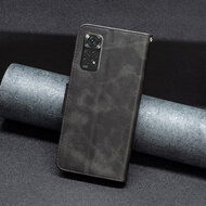 Xiaomi Redmi Note 11 / Note 11S Hoesje, MobyDefend Wallet Book Case Met Koord, Zwart