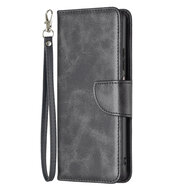 Xiaomi Redmi Note 11 / Note 11S Hoesje, MobyDefend Wallet Book Case Met Koord, Zwart