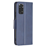 Xiaomi Redmi Note 11 / Note 11S Hoesje - MobyDefend Wallet Book Case Met Koord - Blauw