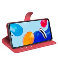 Xiaomi Redmi Note 11 / Note 11S Hoesje - MobyDefend Kunstleren Wallet Book Case (Sluiting Voorkant) - Rood