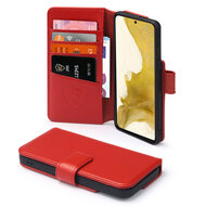 Samsung Galaxy S22 Hoesje, Luxe MobyDefend Wallet Bookcase, Rood