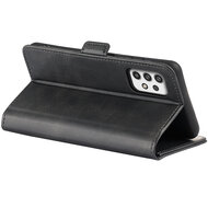 Samsung Galaxy A23 Hoesje - MobyDefend Luxe Wallet Book Case (Sluiting Zijkant) - Zwart