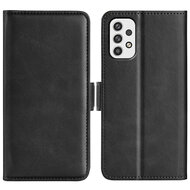 Samsung Galaxy A23 Hoesje, MobyDefend Luxe Wallet Book Case (Sluiting Zijkant), Zwart