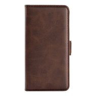 Motorola Edge 30 Pro Hoesje - MobyDefend Luxe Wallet Book Case (Sluiting Zijkant) - Bruin