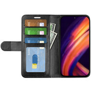 Motorola Edge 30 Pro Hoesje, MobyDefend Wallet Book Case (Sluiting Achterkant), Zwart