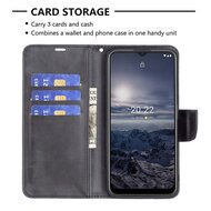Nokia G11 / Nokia G21 Hoesje - MobyDefend Wallet Book Case Met Koord - Zwart