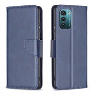Nokia G11 / Nokia G21 Hoesje - MobyDefend Wallet Book Case Met Koord - Blauw