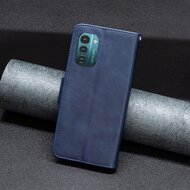 Nokia G11 / Nokia G21 Hoesje - MobyDefend Wallet Book Case Met Koord - Blauw