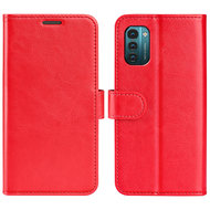 Nokia G11 / Nokia G21 Hoesje - MobyDefend Wallet Book Case (Sluiting Achterkant) - Rood