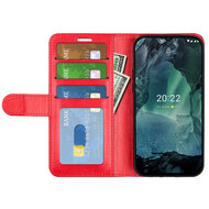 Nokia G11 / Nokia G21 Hoesje - MobyDefend Wallet Book Case (Sluiting Achterkant) - Rood