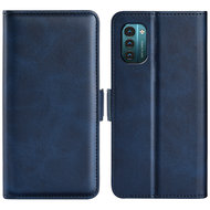 Nokia G11 / Nokia G21 Hoesje, MobyDefend Luxe Wallet Book Case (Sluiting Zijkant), Blauw