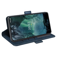 Nokia G11 / Nokia G21 Hoesje, MobyDefend Luxe Wallet Book Case (Sluiting Zijkant), Blauw