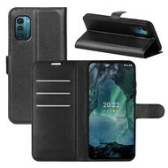 Nokia G11 / Nokia G21 Hoesje, MobyDefend Kunstleren Wallet Book Case (Sluiting Voorkant), Zwart