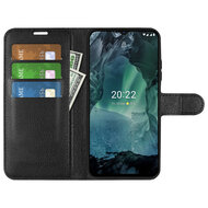 Nokia G11 / Nokia G21 Hoesje, MobyDefend Kunstleren Wallet Book Case (Sluiting Voorkant), Zwart