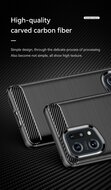 Oppo Find X5 Hoesje - MobyDefend TPU Backcover - Geborstelde Metaal &amp; Carbon-Look - Rood