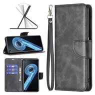 Oppo Find X5 Hoesje, MobyDefend Wallet Book Case Met Koord, Zwart