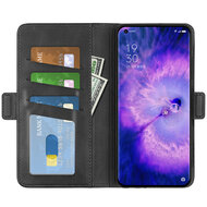 Oppo Find X5 Hoesje, MobyDefend Luxe Wallet Book Case (Sluiting Zijkant), Zwart