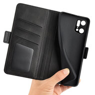 Oppo Find X5 Lite Hoesje, MobyDefend Luxe Wallet Book Case (Sluiting Zijkant), Zwart