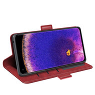 Oppo Find X5 Pro Hoesje - MobyDefend Luxe Wallet Book Case (Sluiting Zijkant) - Rood