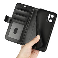 Oppo Find X5 Pro Hoesje - MobyDefend Wallet Book Case (Sluiting Achterkant) - Zwart