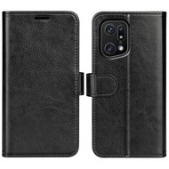 Oppo Find X5 Pro Hoesje - MobyDefend Wallet Book Case (Sluiting Achterkant) - Zwart