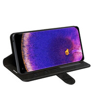 Oppo Find X5 Pro Hoesje - MobyDefend Wallet Book Case (Sluiting Achterkant) - Zwart