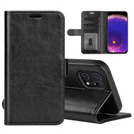 Oppo Find X5 Pro Hoesje - MobyDefend Wallet Book Case (Sluiting Achterkant) - Zwart