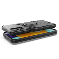 Samsung Galaxy A13 (4G) Hoesje - MobyDefend Dubbelgelaagde Pantsercase Met Standaard - Zwart