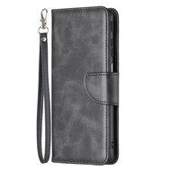 Motorola Edge 30 Pro Hoesje - MobyDefend Wallet Book Case Met Koord - Zwart