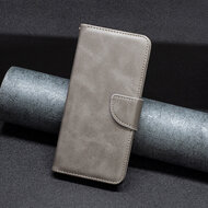 Motorola Edge 30 Pro Hoesje - MobyDefend Wallet Book Case Met Koord - Grijs