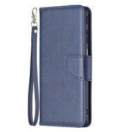 Motorola Edge 30 Pro Hoesje - MobyDefend Wallet Book Case Met Koord - Blauw