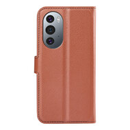 Motorola Edge 30 Pro Hoesje, MobyDefend Kunstleren Wallet Book Case (Sluiting Voorkant), Bruin