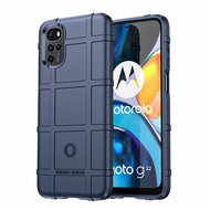 Motorola Moto G22 Hoesje - Mobydefend Rugged Shield TPU Backcover - Blauw