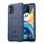 Motorola Moto G22 Hoesje, Rugged Shield TPU Gelcase, Blauw