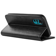 Motorola Moto G22 Hoesje, MobyDefend Wallet Book Case (Sluiting Achterkant), Zwart