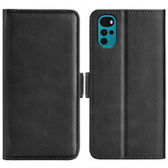 Motorola Moto G22 Hoesje, MobyDefend Luxe Wallet Book Case (Sluiting Zijkant), Zwart