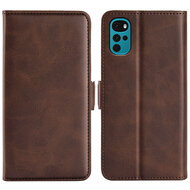 Motorola Moto G22 Hoesje, MobyDefend Luxe Wallet Book Case (Sluiting Zijkant), Bruin