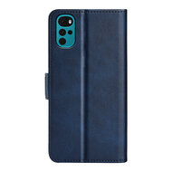 Motorola Moto G22 Hoesje - MobyDefend Luxe Wallet Book Case (Sluiting Zijkant) - Blauw