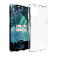 Nokia G11 / Nokia G21 Hoesje, MobyDefend Transparante TPU Gelcase, Volledig Doorzichtig