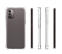 Nokia G11 / Nokia G21 Hoesje, MobyDefend Transparante Shockproof TPU Gelcase, Verstevigde Hoeken, Volledig Doorzichtig